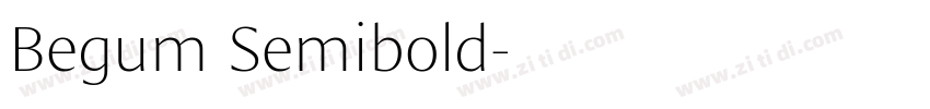 Begum Semibold字体转换